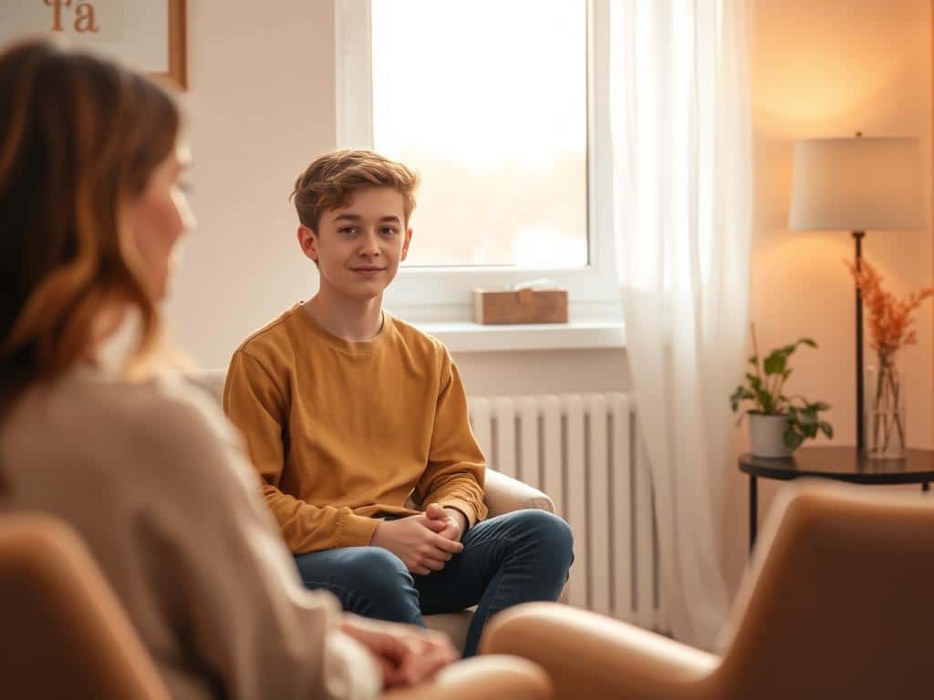 Teenager in an adolescent counseling session in McKinney TX