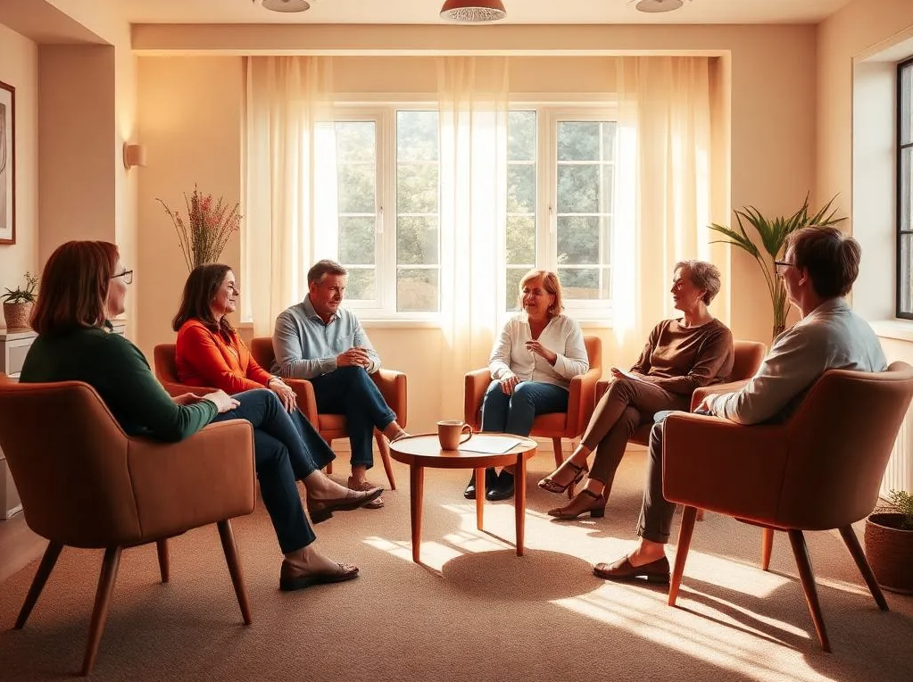 Therapist led group counseling session in McKinney